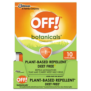 OFF!® Botanicals Insect Repellant, Box, 10 Wipes-pack, 8 Packs-carton freeshipping - TVN Wholesale